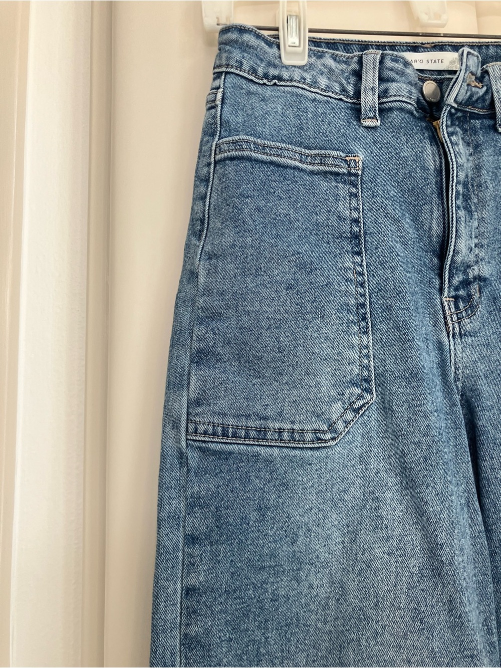 Altar'd State Light Blue Wide-Leg Denim Jeans - Picture 3 of 4